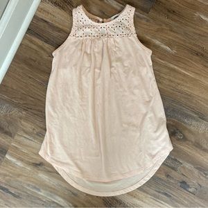 Old Navy Girls Peach Eyelet Lace Tank